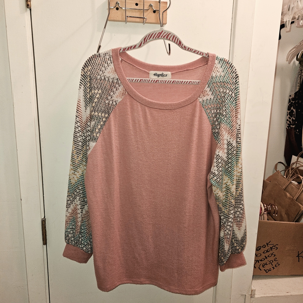 Pink Long Sleeve Top XL